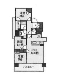 ザ・グランアルト錦糸町 14階 間取り図