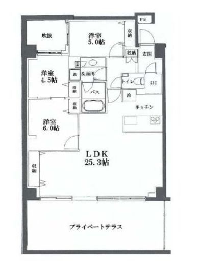 オープンレジデンシア広尾1 1階 間取り図