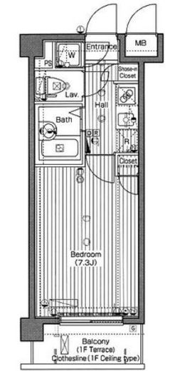 グランド・ガーラ南麻布 2階 間取り図