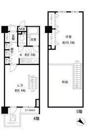 レジディア六本木檜町公園 411 間取り図