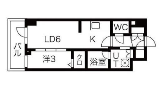 シーズンフラッツ高田馬場リバーサイドサウス 404 間取り図