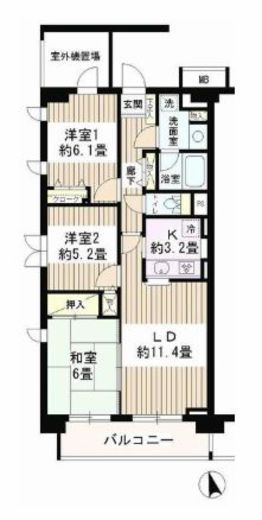 ブライトハウスJ 201 間取り図