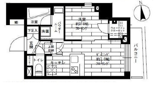 アジールコフレ中目黒 5階 間取り図