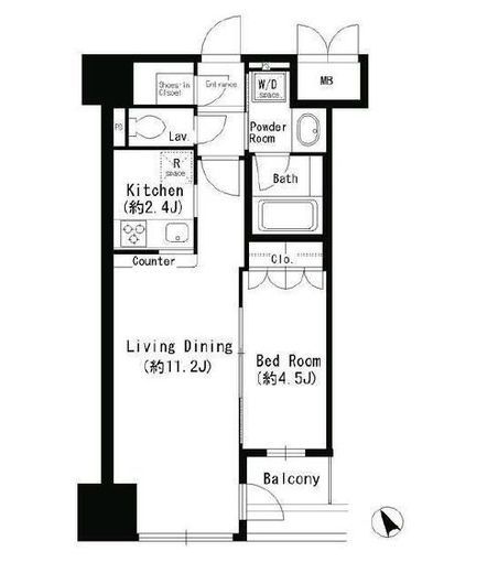 エスティメゾン四谷坂町 607 間取り図