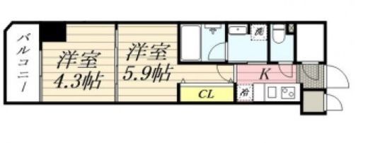 CLASSEUM飯田橋 (クラシアム飯田橋) 506 間取り図