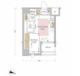 アーバネックス文京本郷 204 間取り図