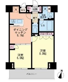 エスティメゾン赤羽 302 間取り図