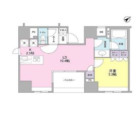 コンフォリア池袋DEUX 1104 間取り図