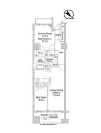 コンフォリア本駒込 1302 間取り図