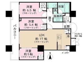 パークタワーグランスカイ 10階 間取り図