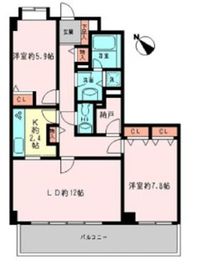 コロネード市ヶ谷 614 間取り図