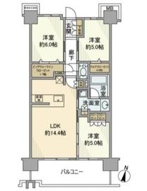 ヴェレーナグラン赤羽北フロント 8階 間取り図