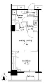 パークアクシス亀戸 702 間取り図