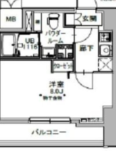 S-RESIDENCE八丁堀una (エスレジデンス八丁堀ウーナ) 203 間取り図