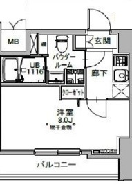 S-RESIDENCE八丁堀una (エスレジデンス八丁堀ウーナ) 303 間取り図