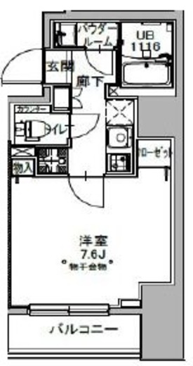 S-RESIDENCE八丁堀una (エスレジデンス八丁堀ウーナ) 601 間取り図