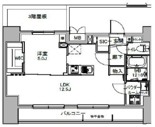 S-RESIDENCE八丁堀una (エスレジデンス八丁堀ウーナ) 1103 間取り図