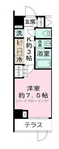 Sunflower Garden (サンフラワーガーデン) 104 間取り図