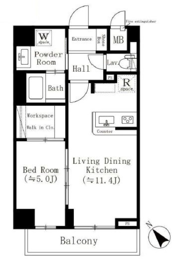 MAISON.O. (メゾン・オー) 302 間取り図