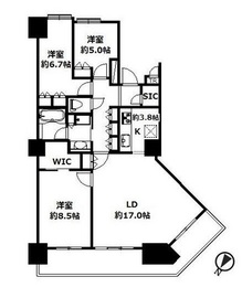 シティタワー品川 27階 間取り図