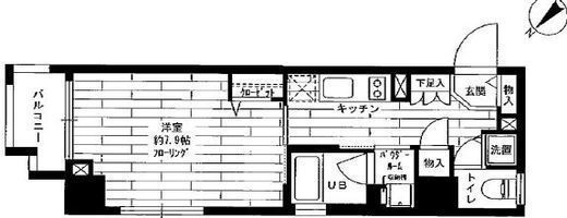 グランドコンシェルジュ早稲田 2階 間取り図