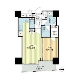 シティタワー四谷 8階 間取り図