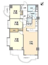 ブロンズストーン宇田川 3階 間取り図