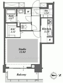 ブリリアイストタワー勝どき 20階 間取り図