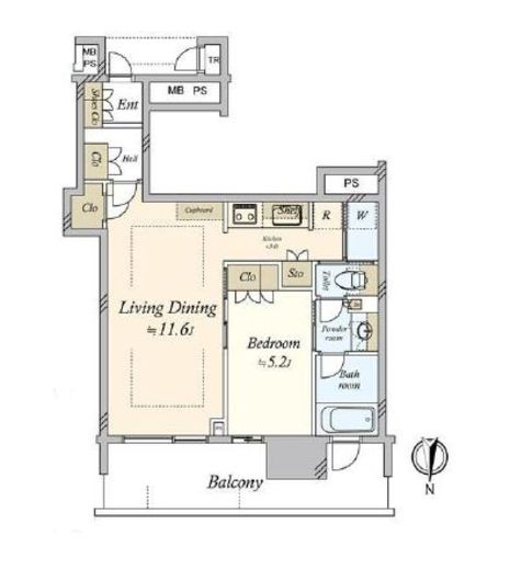 THE TOYOSU TOWER 7階 間取り図