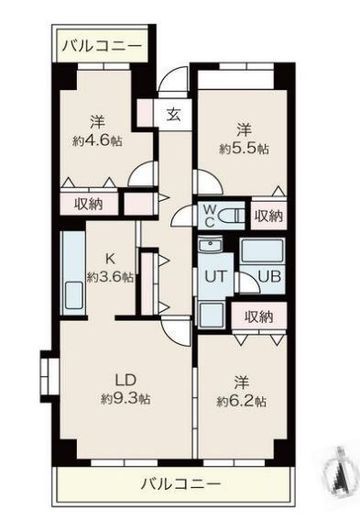 目黒本町マンション 701 間取り図