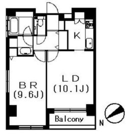 ヒルコート千駄木 5階 間取り図