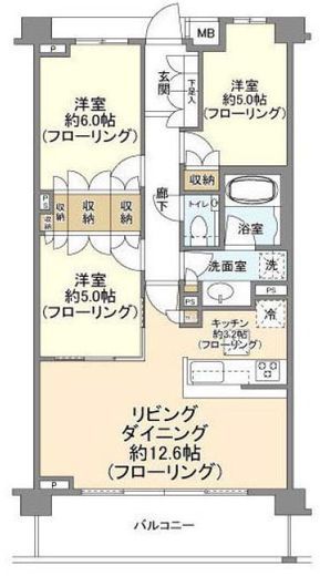 クレヴィア田園調布本町 2階 間取り図