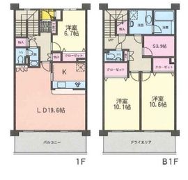 HF馬込レジデンス 103 間取り図