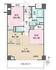 パークハウス杉並堀ノ内 2階 間取り図