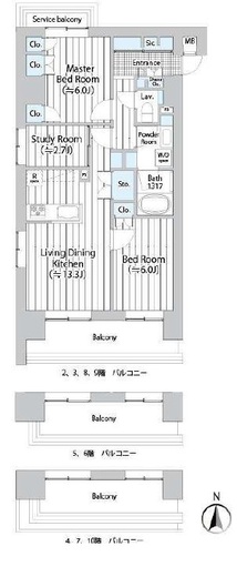 GOTEN武蔵小杉 1004 間取り図