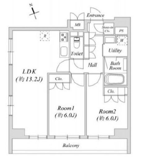 アクサス銀座アジールコート 10階 間取り図