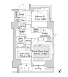 リブクオーレ神保町 808 間取り図