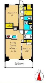 フレンシア目黒洗足 204 間取り図