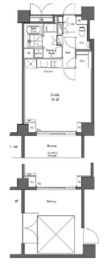 グラディート汐留ロッソ 1005 間取り図