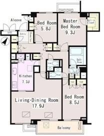 深沢パークマンション 3階 間取り図