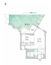 グランデュオ駒沢10 (GranDuo Komazawa 10) 102 間取り図