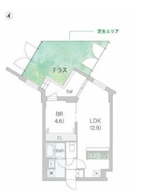 グランデュオ駒沢10 (GranDuo Komazawa 10) 105 間取り図