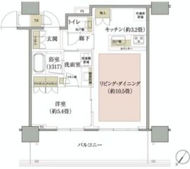 ブリリア有明シティタワー 15階 間取り図