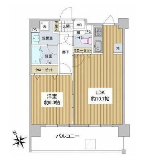 ガリシア日本橋水天宮 7階 間取り図