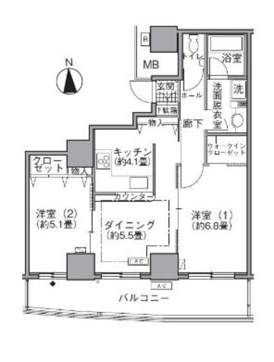 アクティ汐留 2009 間取り図