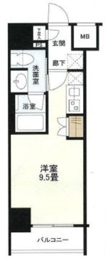 リビオレゾン新虎通り 801 間取り図