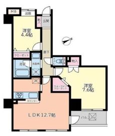 朝日上野マンション 7階 間取り図