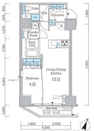 アーバンコア原宿 202 間取り図