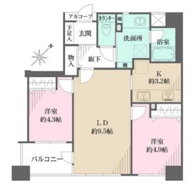 ルミネ東京ベイフロント 4階 間取り図