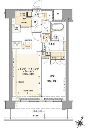 コムレジ赤羽 208 間取り図